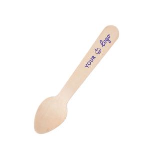 Thìa gỗ 110mm dùng 1 lần ăn kem, bánh