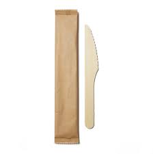 Dao gỗ 160mm dùng 1 lần trong bao giấy gập
