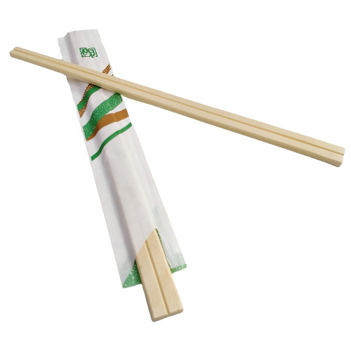 Đũa gỗ tách 200mm dùng 1 lần bao giấy