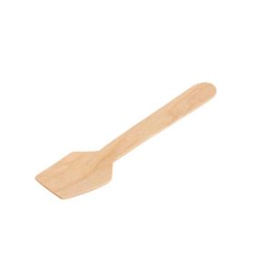 Thìa gỗ vuông 110mm dùng 1 lần ăn kem, bánh