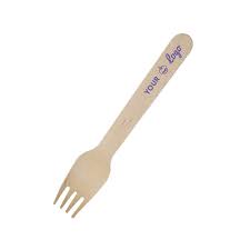 Dĩa gỗ 160mm dùng 1 lần khắc logo
