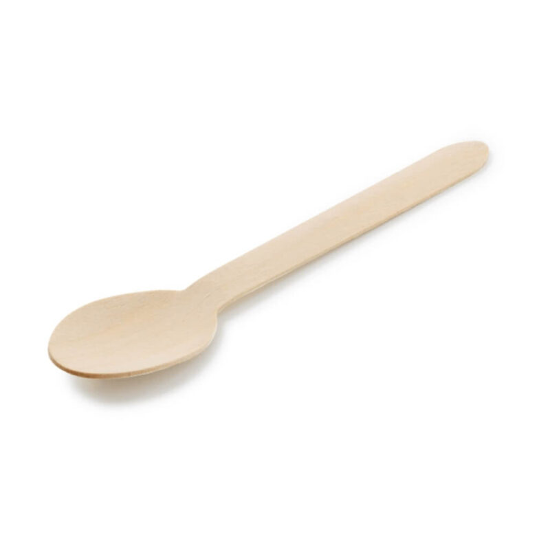 Disposable wooden spoon